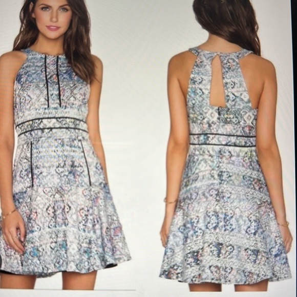 Parker Dresses & Skirts - Parker Racer Back Jacquard Mosaic Print Tulip Mini Dress